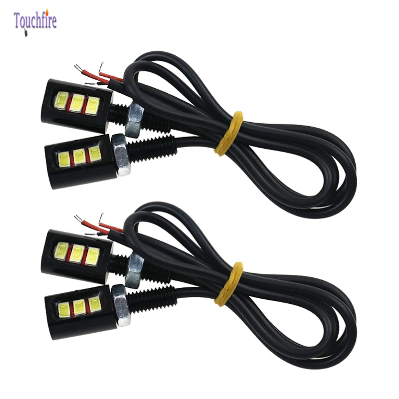 2 шт. 12 мм дневные ходовые огни резервного копирования Обратный Led Eagle Eye 5630SMD