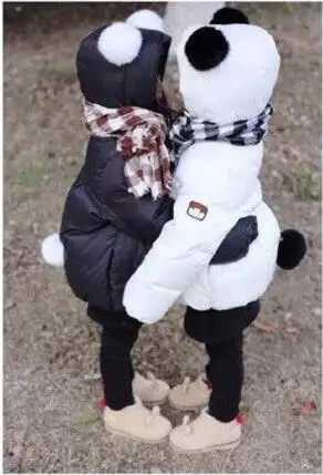 Детская одежда Новинка 2017 года зимняя хлопковая куртка с капюшоном и рисунком