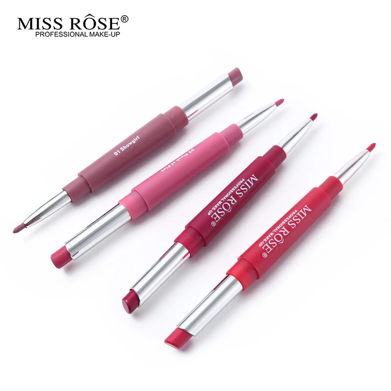 Губная помада Miss Rose набор карандашей для губ 4 цвета Шелковистые матовые помады