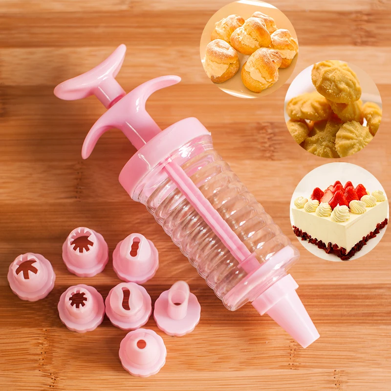 Hot sales Nozzles Icing Cake Decorating Tool2016 Set Piping Syringe Modelling Tools 8 Pcs Bakeware Free Shipping | Дом и сад