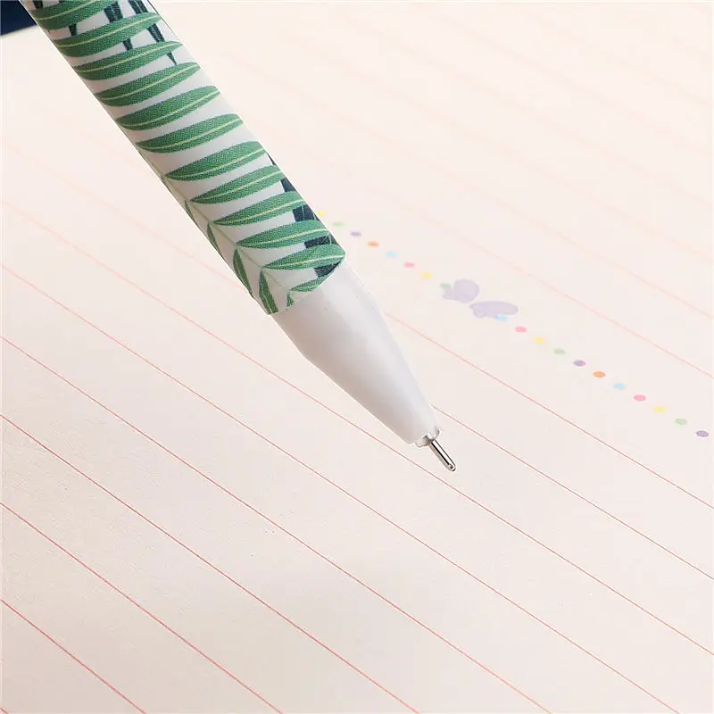 

Kawaii Flamingo Gel Pen Cute Cactus Black Gel-ink Pens Set Student Writing Gift Cartoon Office School Stationery Supplies 040101