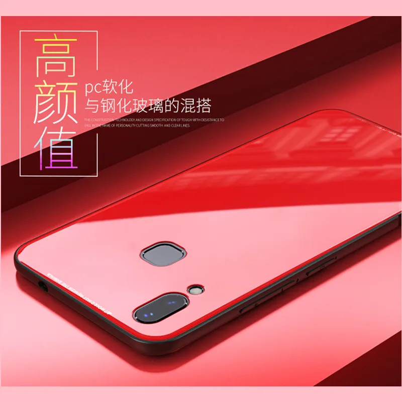 Чехол из закаленного стекла для Vivo X21 X21UD X20 X20Plus Y66/Y65 Y67/V5 Y55 Y53 V7plus V9/Y85 ударопрочный