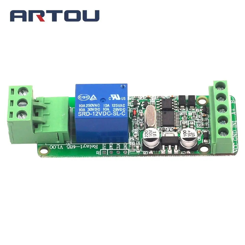 1 шт. релейный модуль Modbus Rtu канал 12 В переключатель вход/выход RS485 / TTL