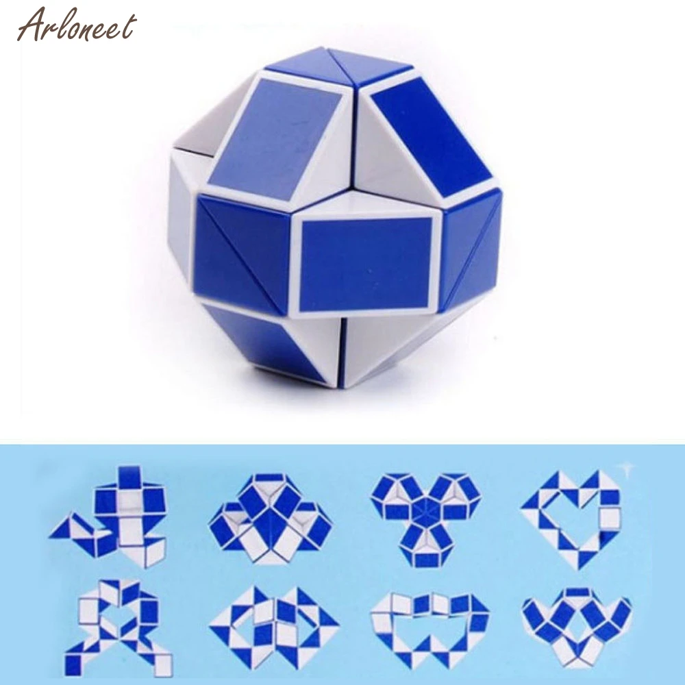 

Random color Cool 24 segments of the magic snake Fidge cube Variety Popular Twist Transformable Kids Puzzle Birthday Gift Toy 27