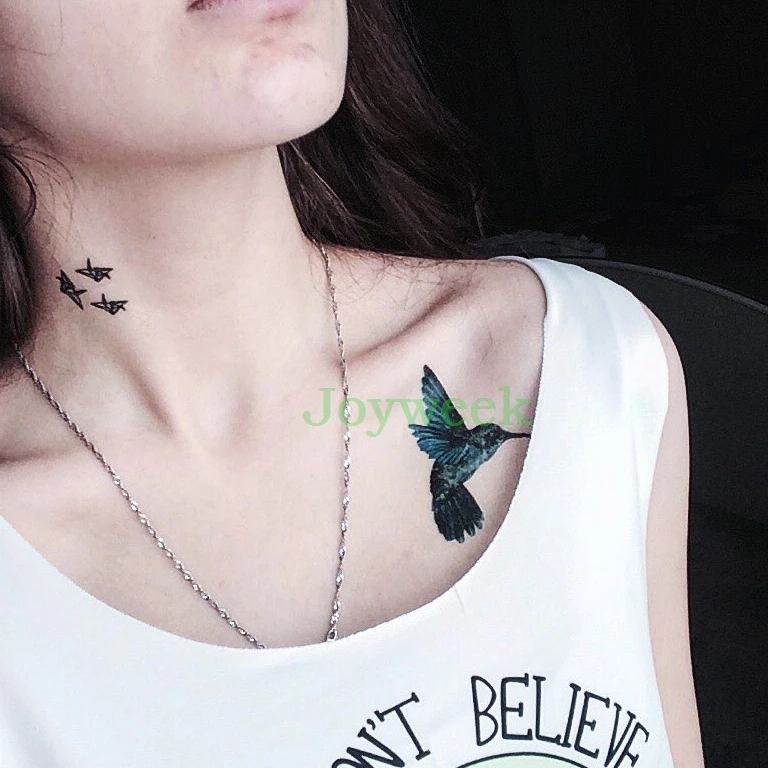 Waterproof Temporary Tattoo Sticker Hummingbird fly bird eye of GOD tatto stickers flash tatoo fake tattoos for women girl | Красота и