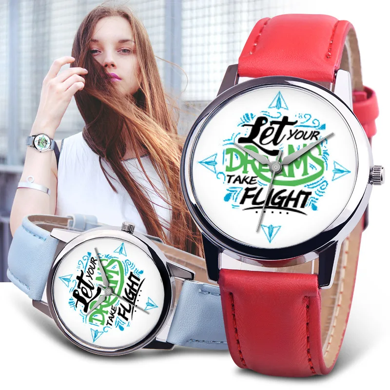 Фото Модные белые женские часы let your dreames take flight спортивные аналоговые кварцевые Модные белые женские часы let your dreames take flight спортивные аналоговые кварцевые