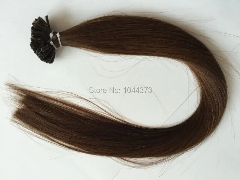 Лучшие качественные русские волосы U-образного кончика прямые наращивания 100 г.