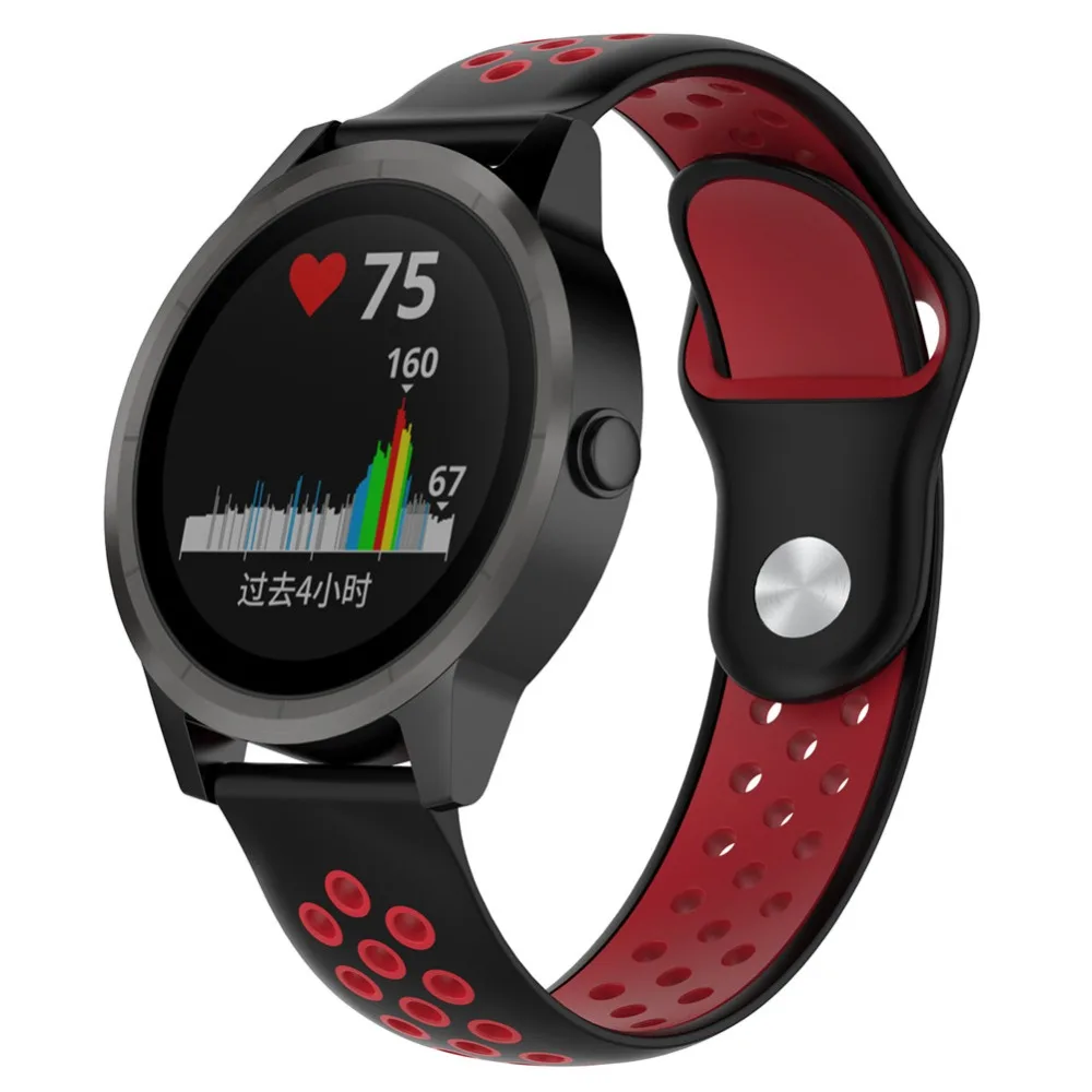 Новый 20 мм сменный силиконовый ремешок для наручных часов Garmin vivoactive3 vivomove HR