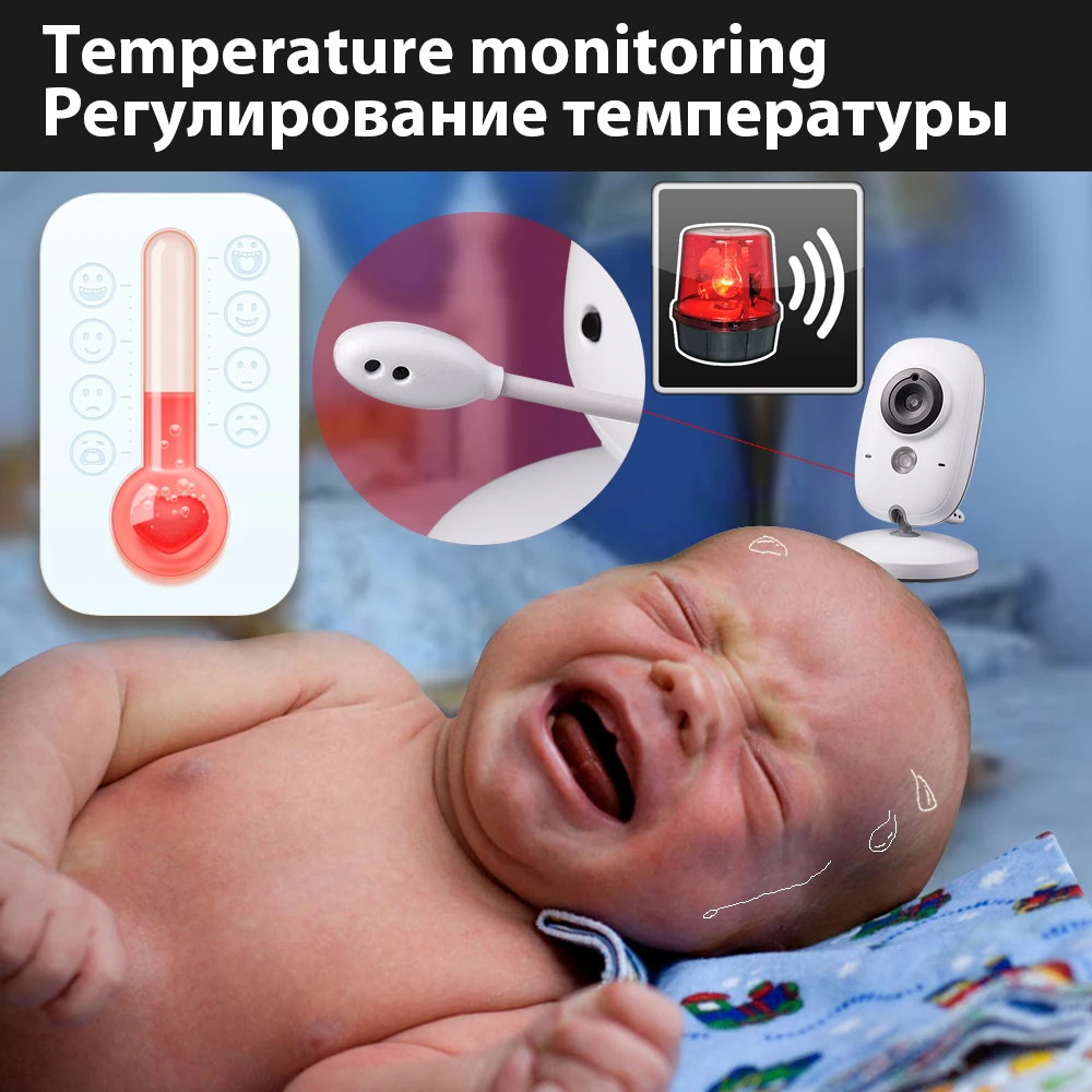 3,2 дюймовый радионяня vb603 bebe lloron mini baba eletronica IR ночное видение 2 способа разговора колыбельные датчик температуры vigilabebes