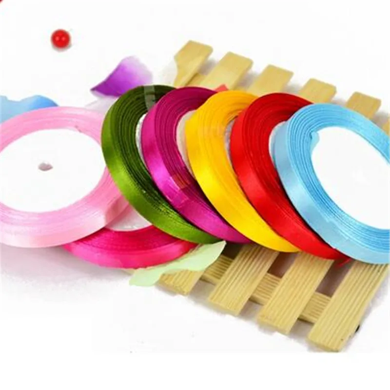 Атласная лента для украшения свадебной вечеринки 10 мм 25 ярдов 22 м|packaging