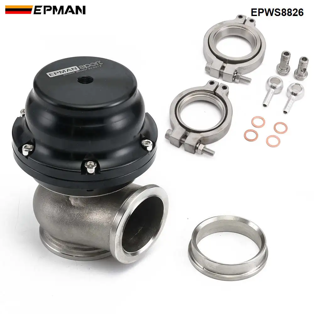 Черный Epman Racing 44 мм турбонаддув коллекторная выхлопная труба Turbo Boost V-band зажим сточные ворота EPWS8826 - Цвет: Черный