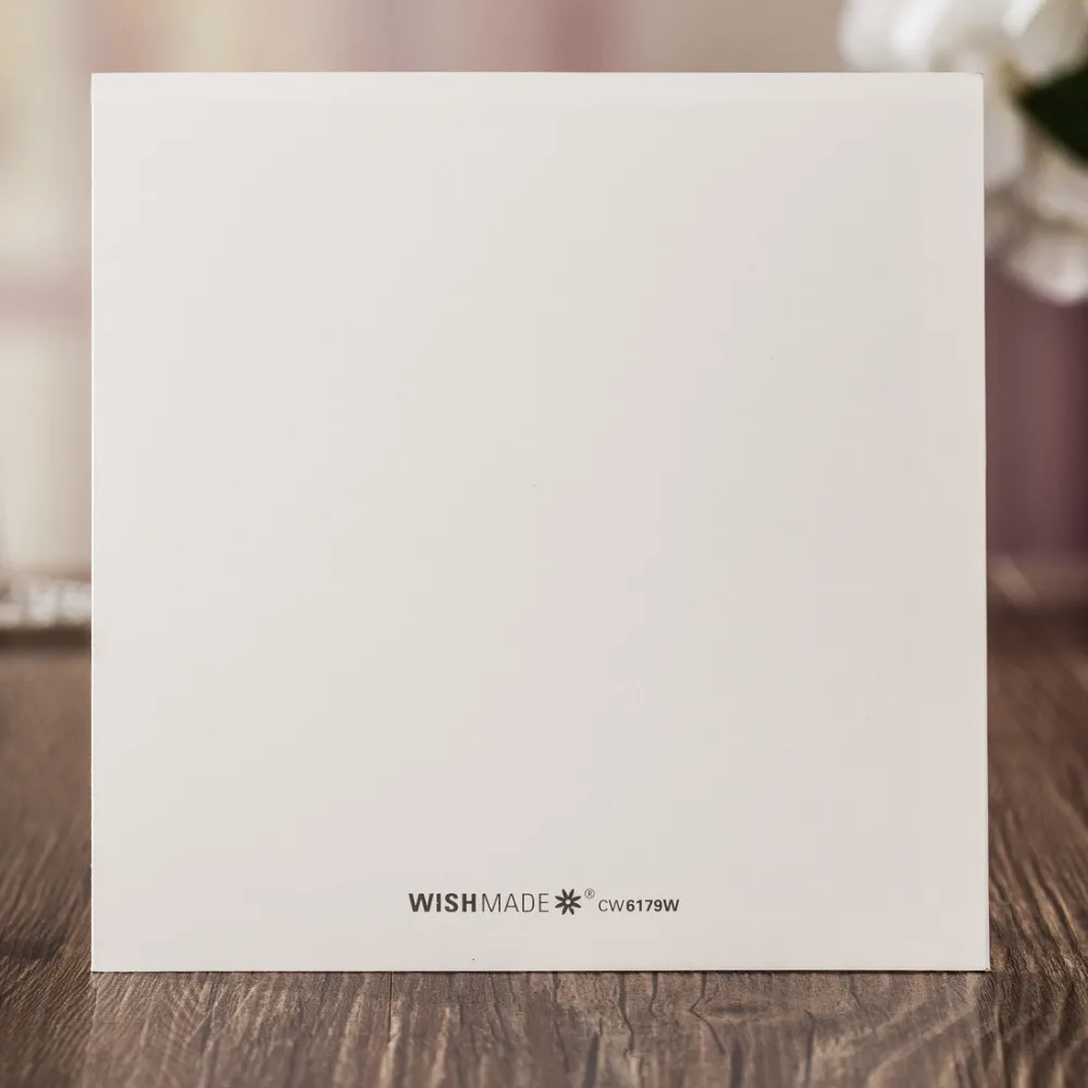 Приглашения на свадьбу с лазерной резкой 50 шт./лот крафт бумага слоновая кость