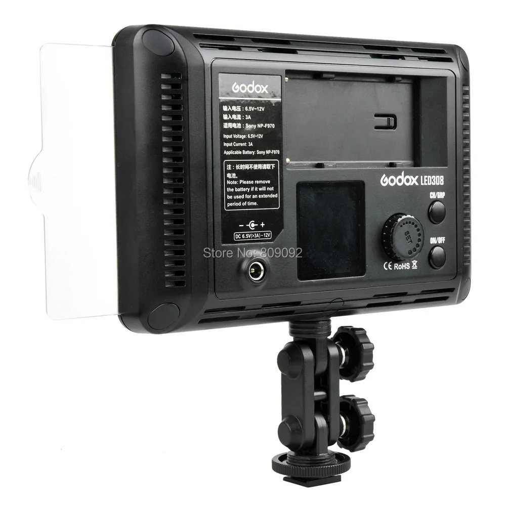 Godox светодиодный 308 светильник 3300 5600K + ручка с дистанционным управлением DSLR