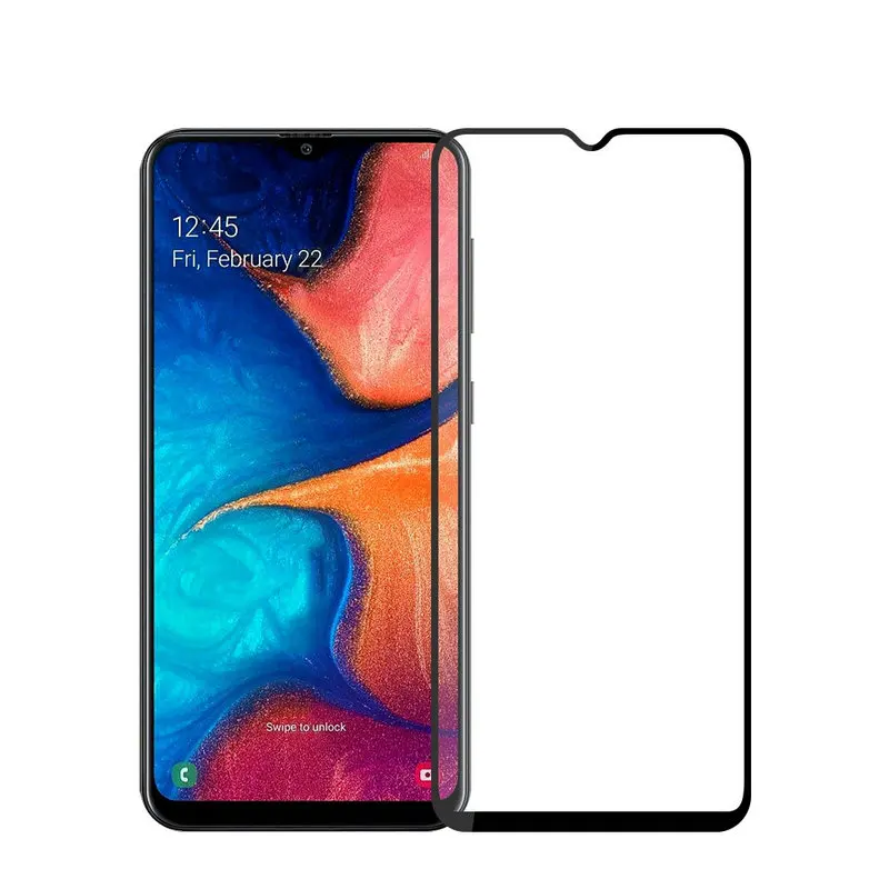 9H полное клеевое покрытие закаленное стекло Защита экрана для Samsung Galaxy A20 SM A205F/D A30