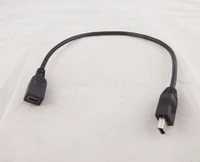 1pcs mini usb b 5 pin male plug to female jack extension data adapter lead cable cord 25cm