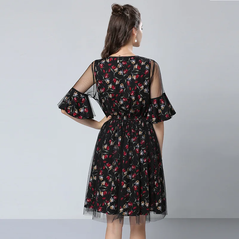 2018 Новое поступление Летнее Для женщин Мода o-образным вырезом Половина рукавами