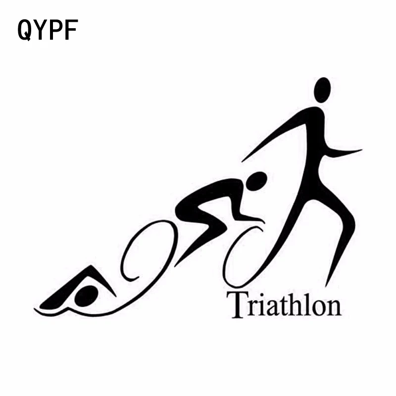 

QYPF 12,7 см * 9,3 см автомобильный Стайлинг, индивидуальная наклейка для триатлона, автомобильные наклейки, аксессуары