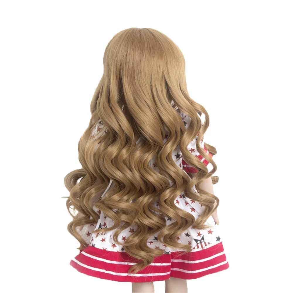 Hand Made Wigs Manufacturer Middle Parting 4color Long Curls Doll for American with 26cm Head Circumference | Игрушки и хобби