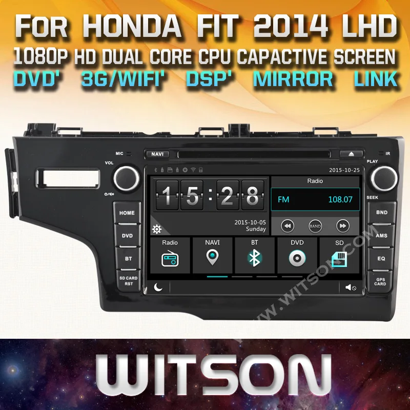 WITSON автомобильный аудио GPS для HONDA FIT 2014 новая технология + экран в пленку 1080P DSP