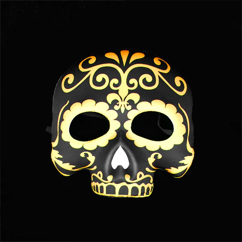 1pc Characters Women/Men Retro Printed Full Face Half Skull Head Ghost Dance Mask Party Grand Event/Halloween Prop | Дом и сад