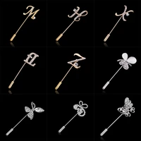rinhoo vintage mini female pins brooches for women butterfly letter rhinestone lapel pins badge brooch wedding jewelry gifts