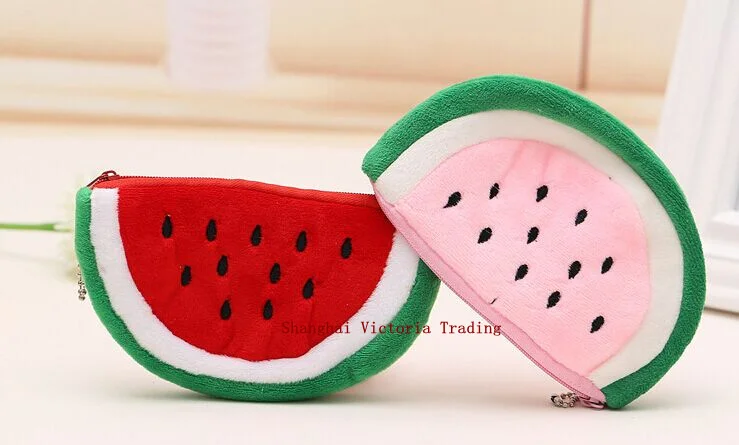 4Models - Summer Watermelon Plush Toys Gift Purse Wallet Toy With Keychain Pendant | Игрушки и хобби