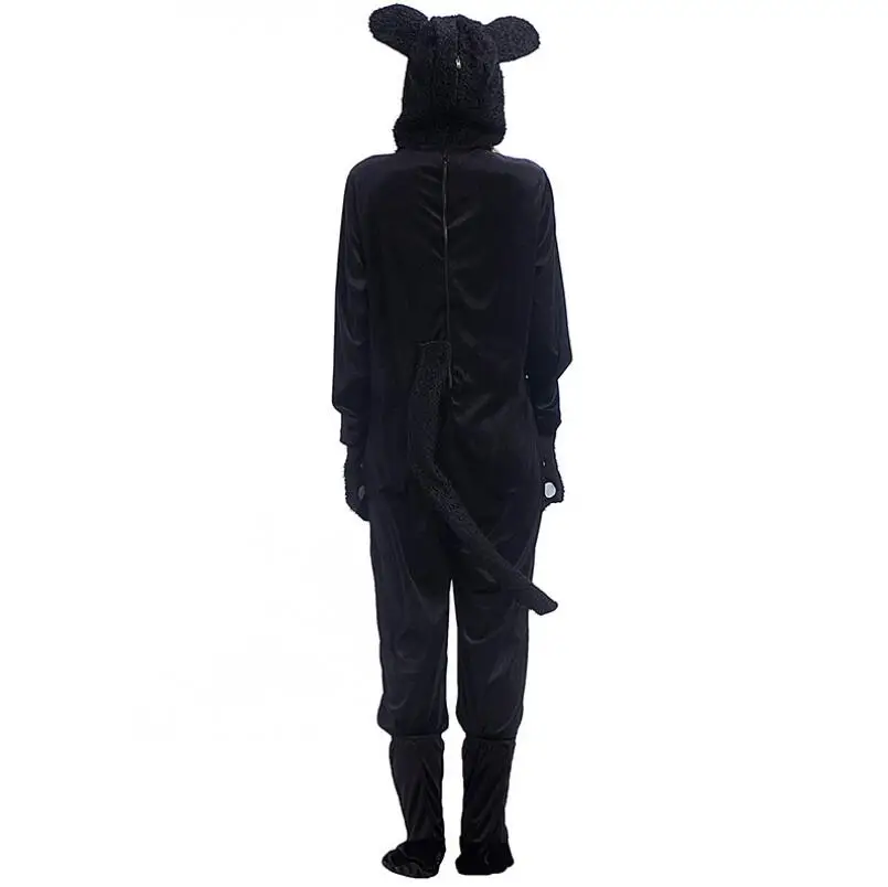 

Halloween Costumes Adult Women Cat Jumpsuit Costumes Animal Black Bear Cosplay Costumes