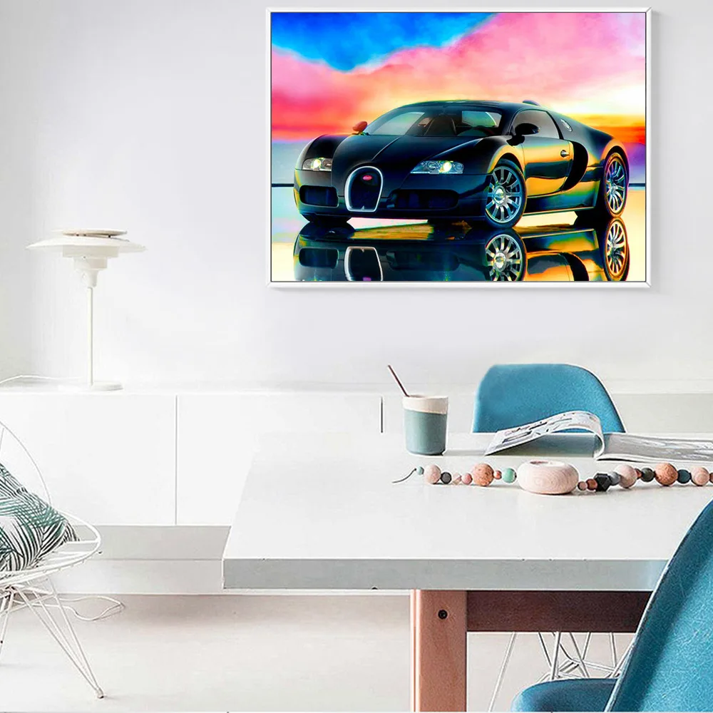 Huacan Diamond Mosaic Car 5d Diamond Painting New Arrivals Scenic Diamond Embroidery Sale Rhinestones Pictures