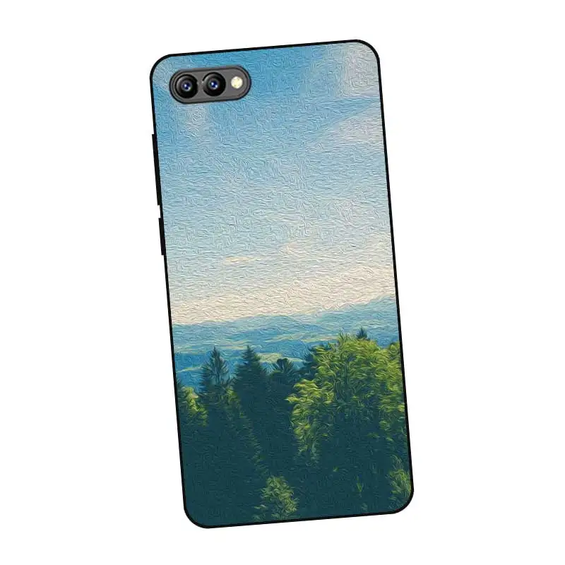 Черный силиконовый чехол N396 Sky Landscape для huawei Honor 8C 8X9 10 20i V10 V20 Note10 Max Lite Magic2 |