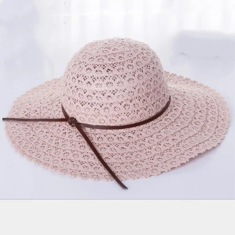 Как Mulheres Rendas de Algodão macio Grande Design Moda Praia Chapéu Sol dobravel Palha Abas Largas | Аксессуары для одежды