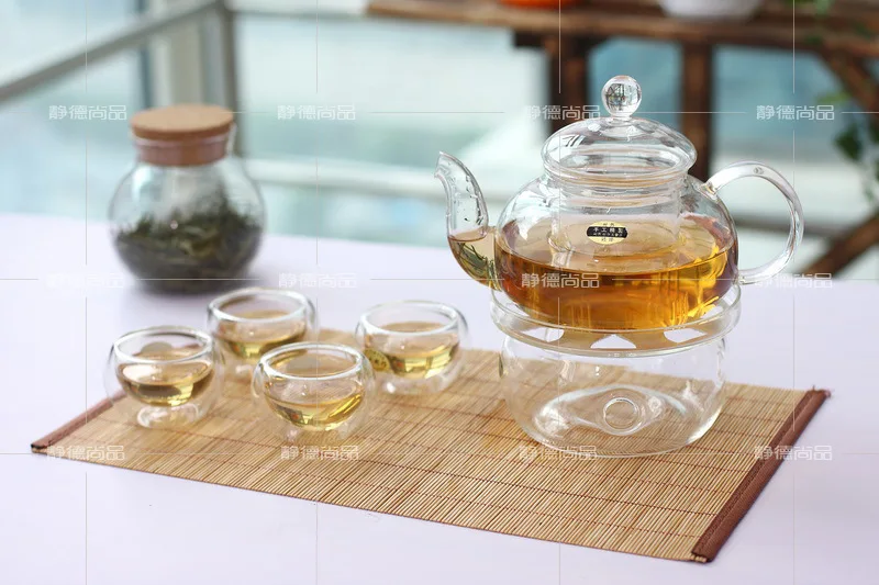 Горячая Распродажа 2018 высококачественный термостойкий стеклянный чайник 8 шт. 1