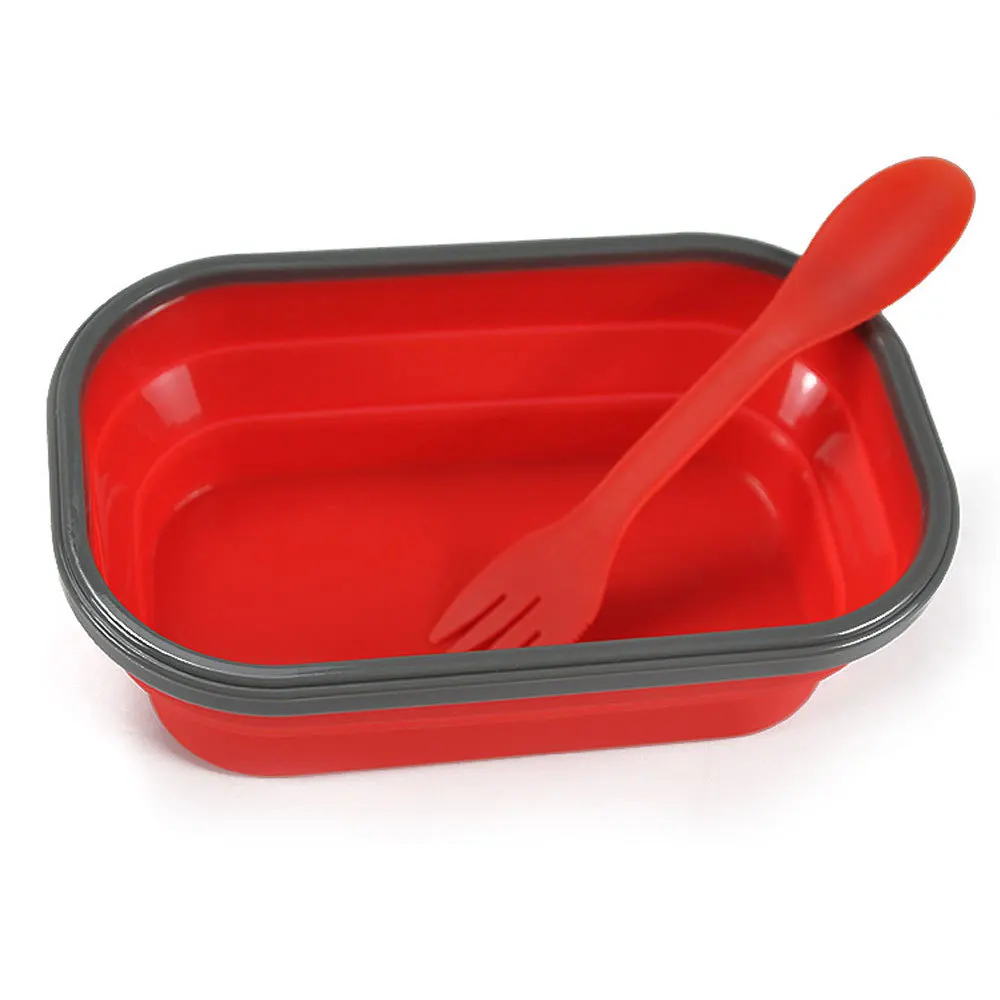 Складная Силиконовая коробка для завтрака Bento контейнер еды фруктовый Crisper