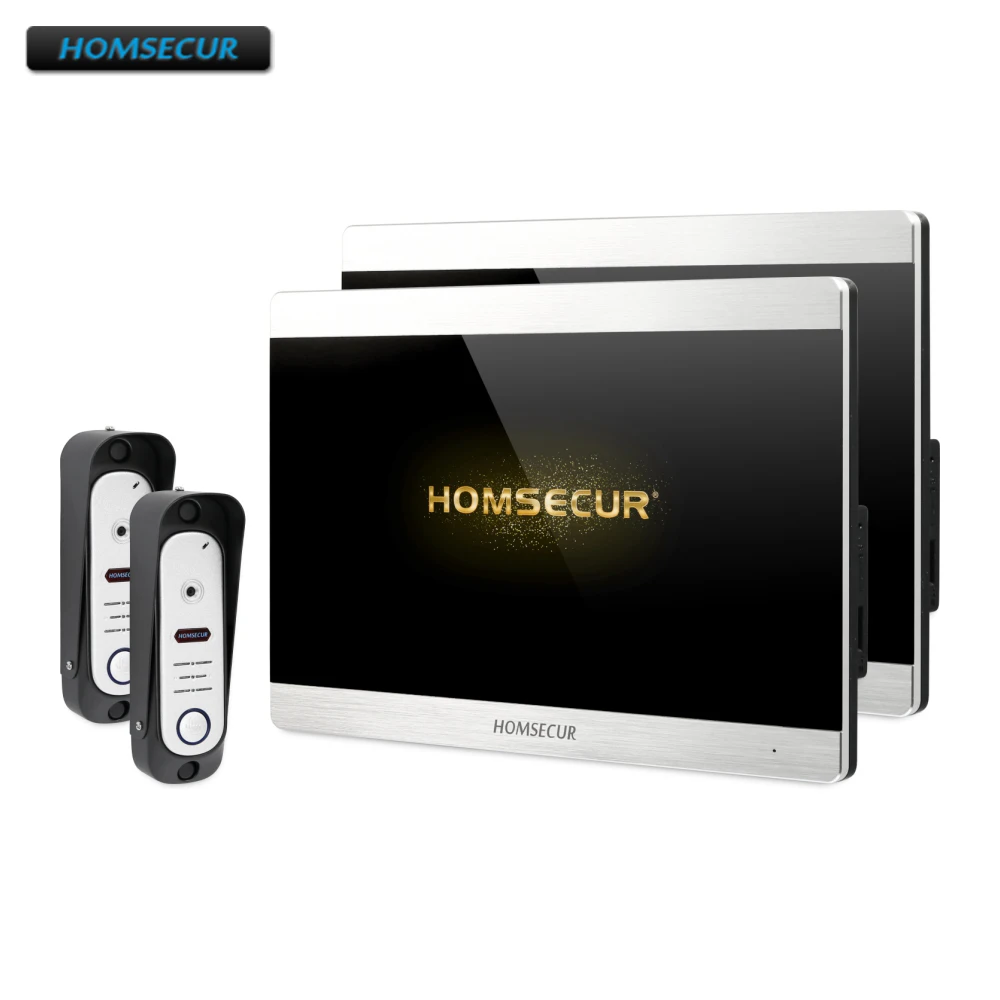 HOMSECUR 4 провода AHD видео телефон двери домофон с одной кнопкой разблокировки BC051HD S +