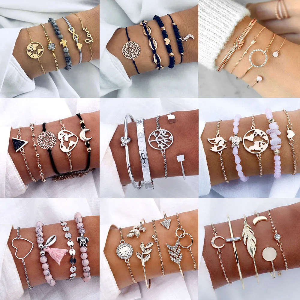 

VKME Bohemian Turtle Bracelet Women Fashion Simulation Pearl Multilayer Bracelet DIY Handmade Jewelry Gifts
