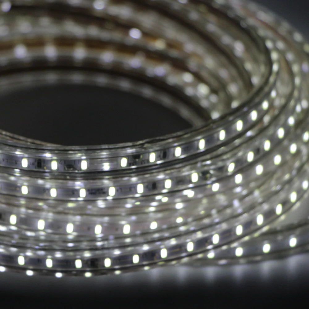 Светодиодная лента 220 В 110 водонепроницаемая SMD 3014 120 светодиодов/м + штепсельная