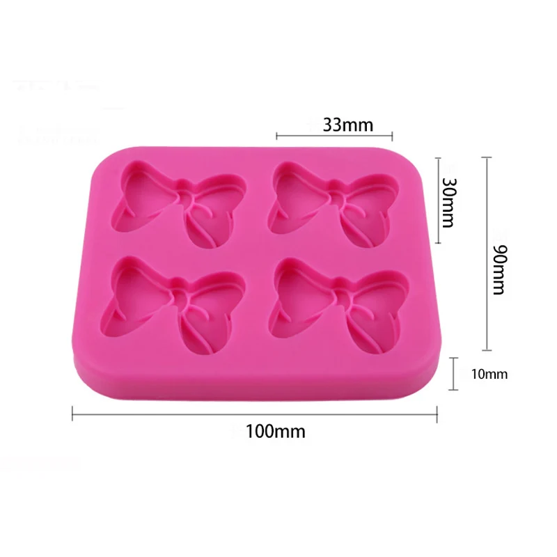 4 шт. бантик прямоугольная силиконовая форма для пирога посуда выпекания дома DIY