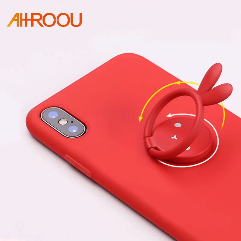 AHHROOU для iPhone 8 чехол с подставкой магнетизм Plus Мягкий кольцо держатель Защитный
