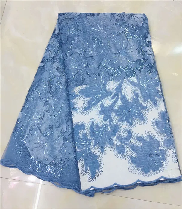 Кружевная ткань в нигерийском стиле с вышивкой из французского тюля новейшая