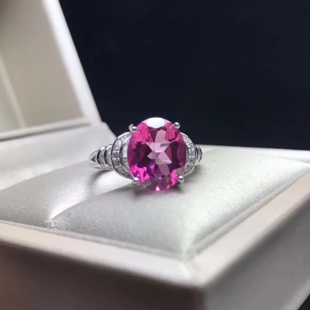 Uloveido простое и стильное топазовое кольцо красный Топаз 4 карата серебро 925 пробы