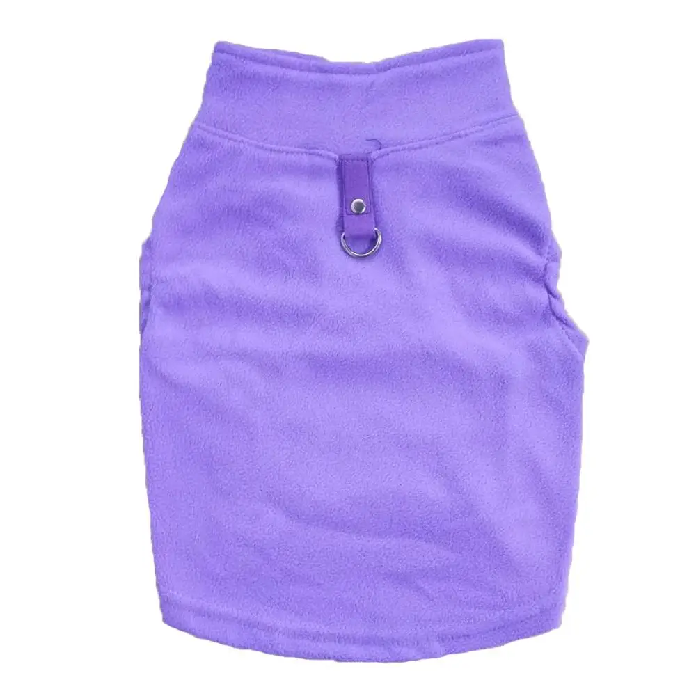 Purple Зимнее пальто для собак Рождественская одежда для щенков куртка для чихуахуа французская одежда для бульдога Теплая Флисовая одежда для собак для маленьких собак 35 - Цвет: Purple