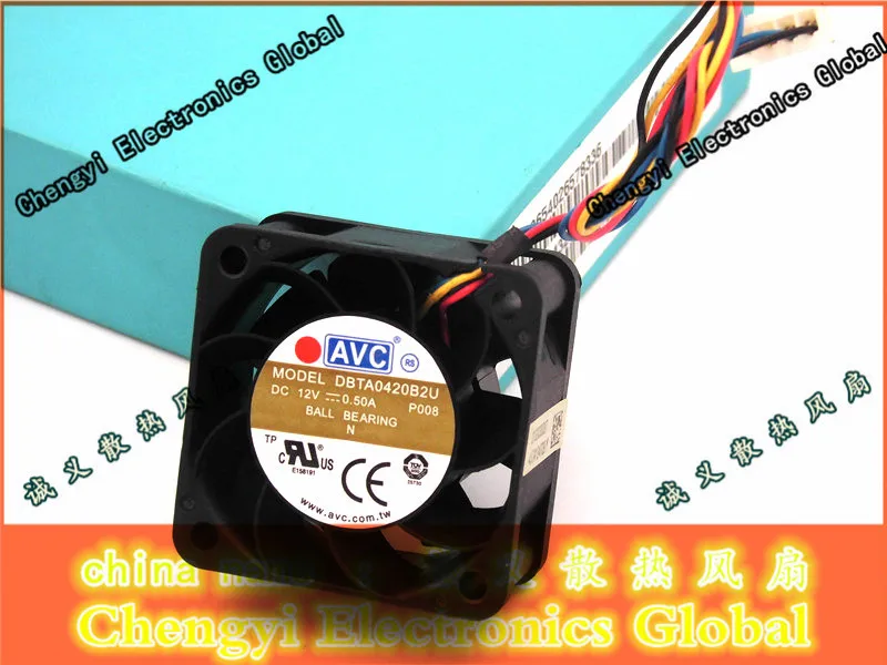 Бесплатная Доставка! AVC 4020 4 см 4*4 40*40*20 мм 12 В 0.50A DBTA0420B2U проводная скорость мощный