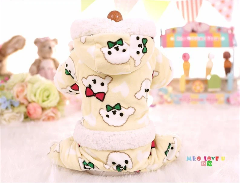 Одежда для домашних животных, зимние комбинезоны для дагов, теплый комбинезон для собак, куртка с капюшоном, милая Одежда для собак, щенков, ватные парки