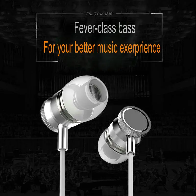 Профессиональные наушники вкладыши металлические с тяжелыми басами и качеством