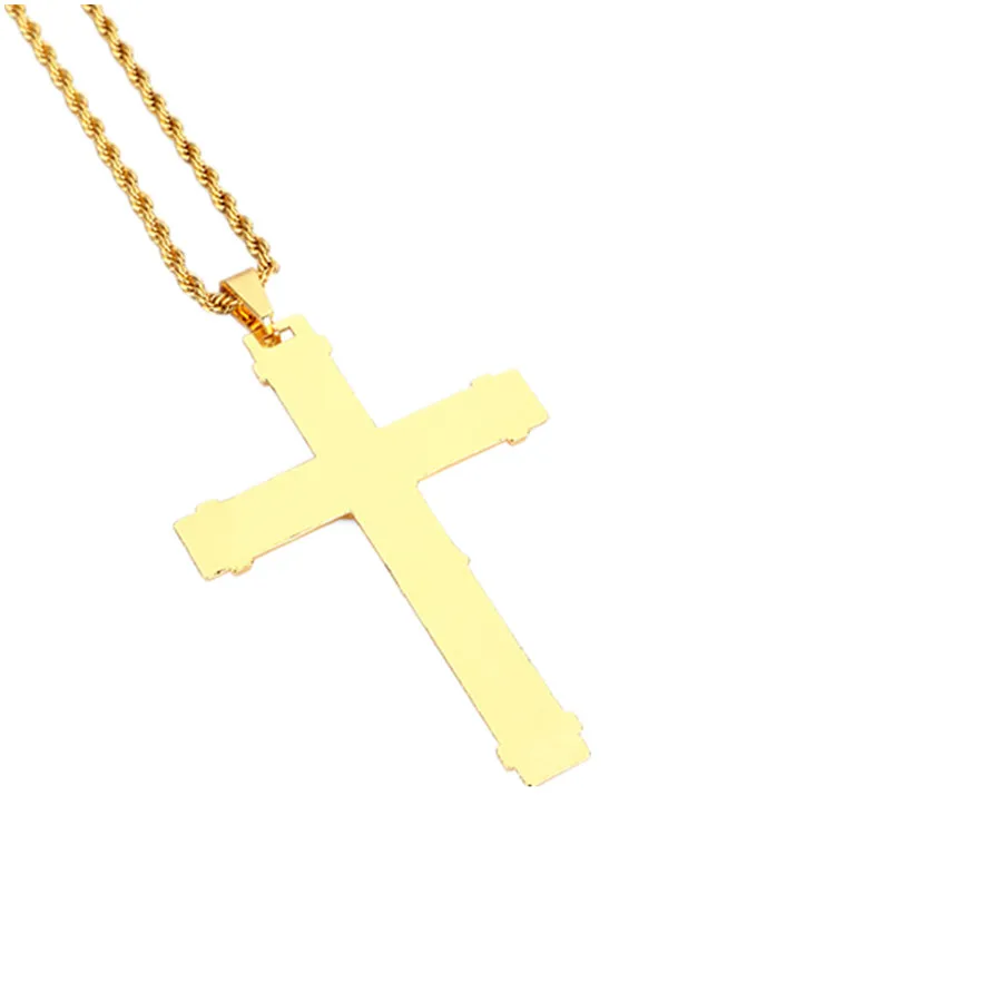 Для мужчин Iced Out Иисуса Jewelry Подвески с крестом Нержавеющая сталь Дизайн модные