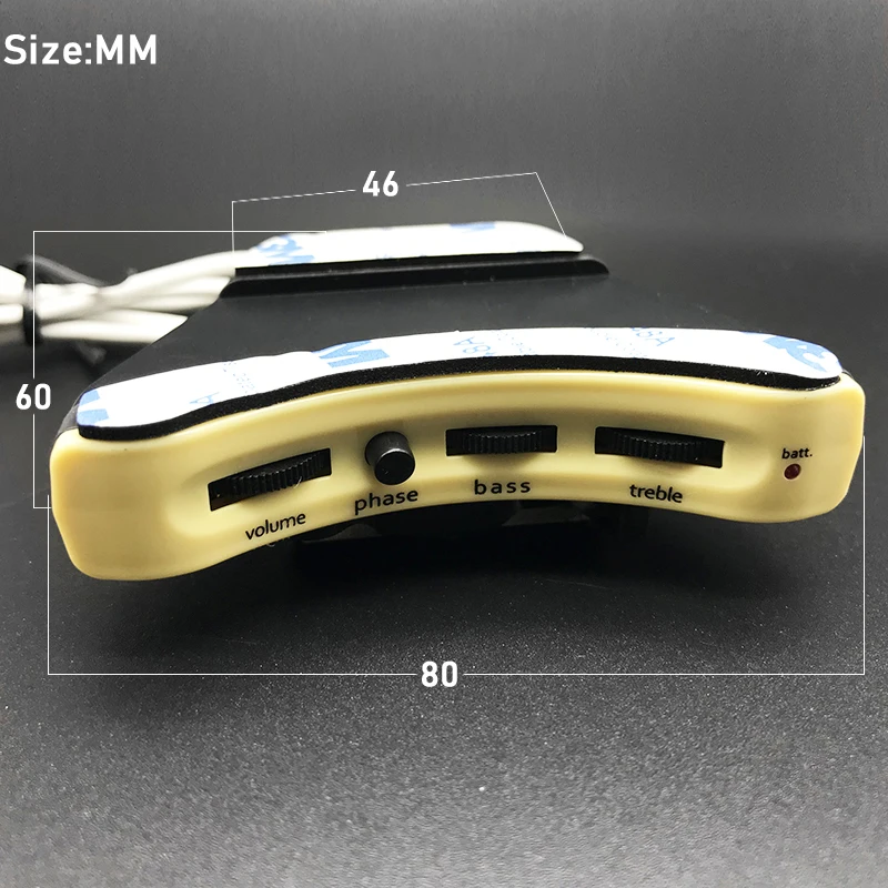 4 Band Acoustic Guitar Preamp with Microhone Folk Guitarra Piezo Pickup Equalizer with Tuner Guitar Accessories Free Shipping
