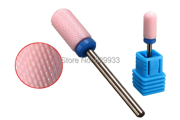 

1pc 3/32'' Shank Smooth Top Pink Ceramic Nail Drill Bits Nail Art Salon Manicure Pedicure Drill Beauty Care Machine Cutter Tools