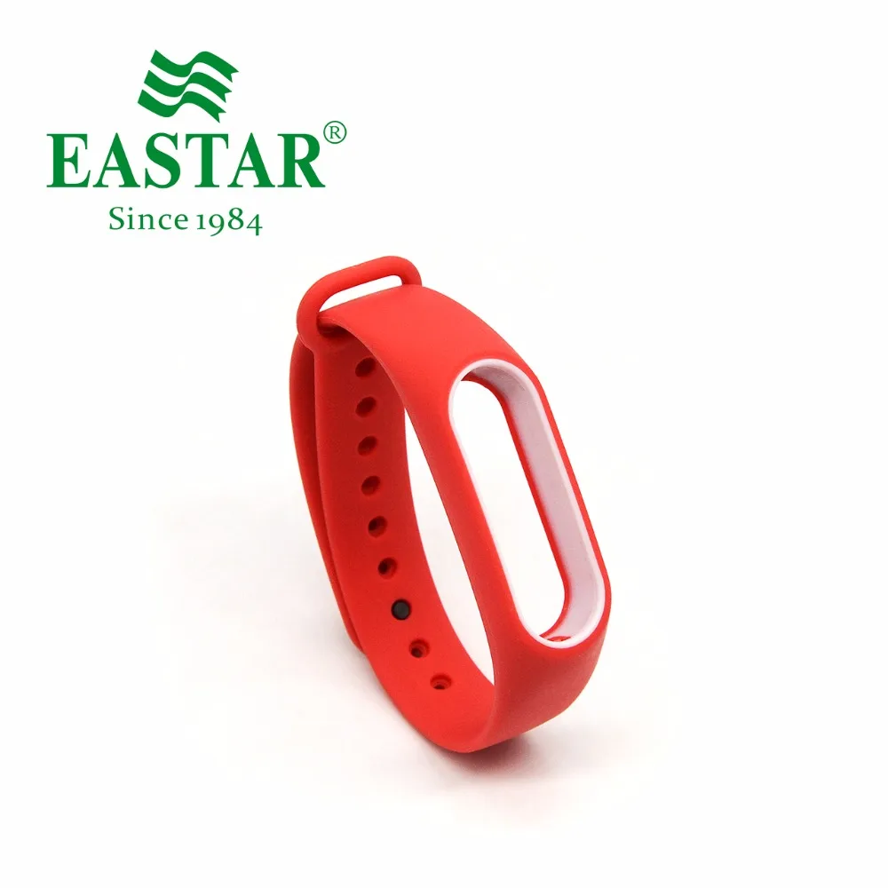 Eastar Оранжевый Красный Розовый Смарт часы ремешок аксессуары для Mi Band 2 красочные