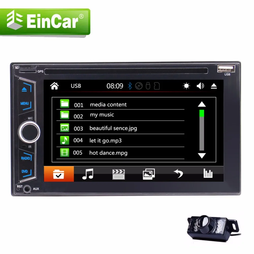 Камера заднего вида + двойной din автомобильный dvd плеер 2 Авторадио емкостный