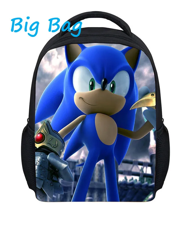 2016 Модный Sonic The Hedgehog Печатает Ребенка Рюкзак 13 Дюймов Маленьких Детей Школьные