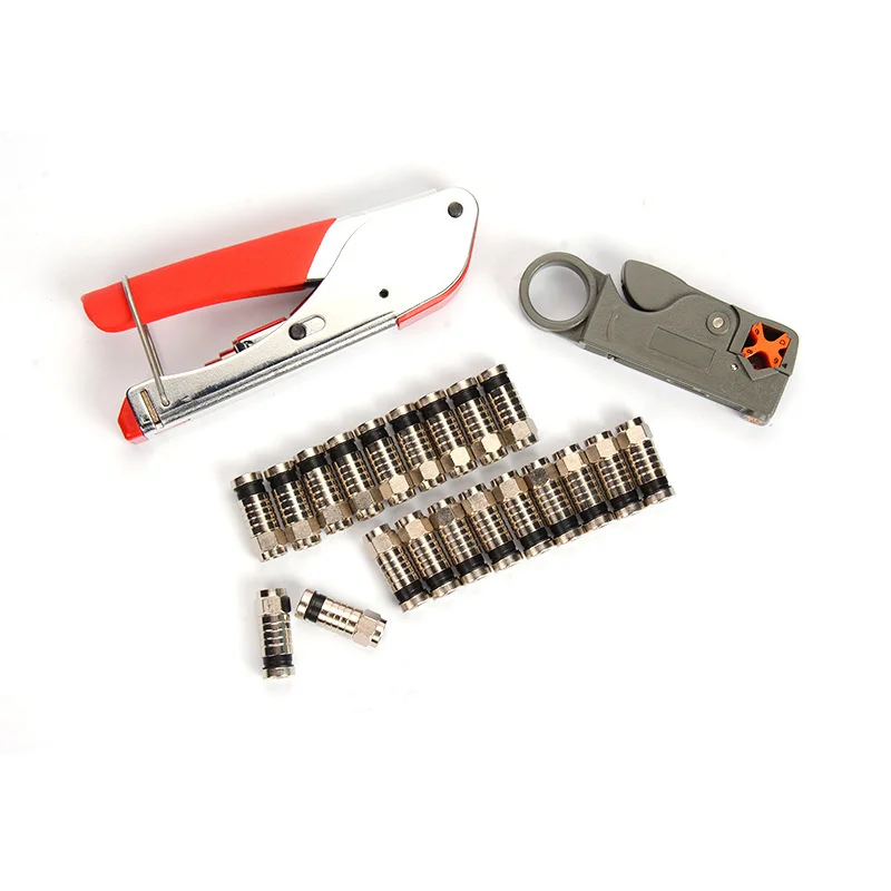 

Network Pliers Wire Strippers Combination Tool Set with Cable Crimping Pliers +20 Extrusion F Head Repair Tool